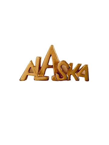 14K GOLD ALASKA TIE TACK PIN
