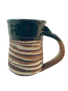 TURQUOISE AND MARBLED TEXTURE MUG