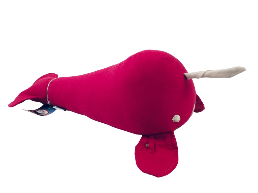 PINK AND PLAID MEDIUM NARWHAL