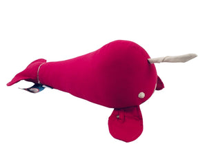 PINK AND PLAID MEDIUM NARWHAL