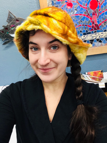 FELTED HAT MARIGOLD AND TURMERIC