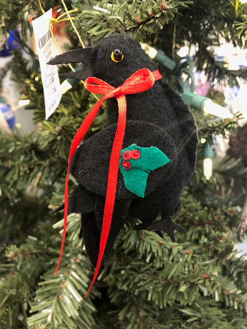 HOLIDAY RAVEN ORNAMENT