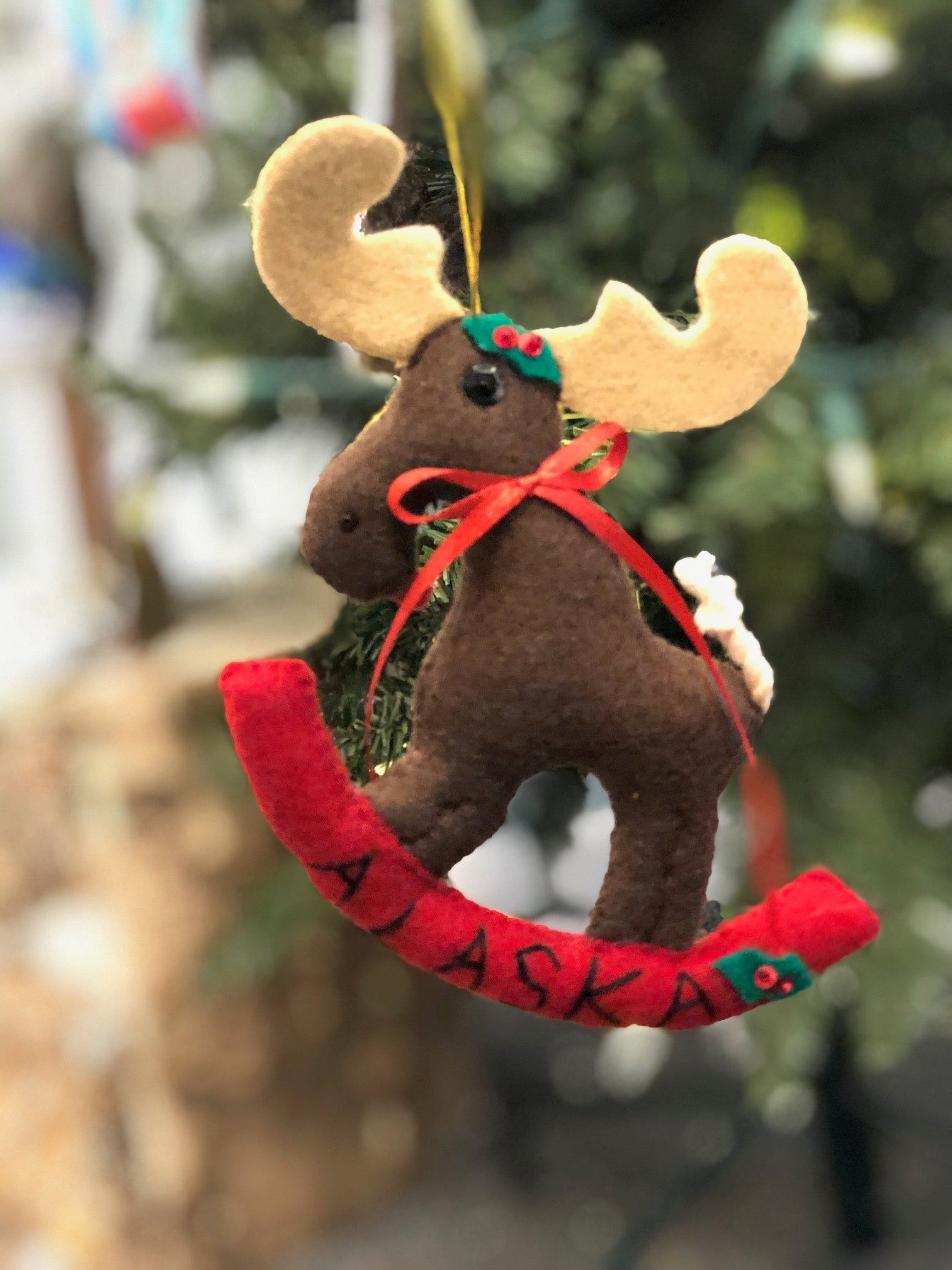 ROCKING MOOSE ORNAMENT