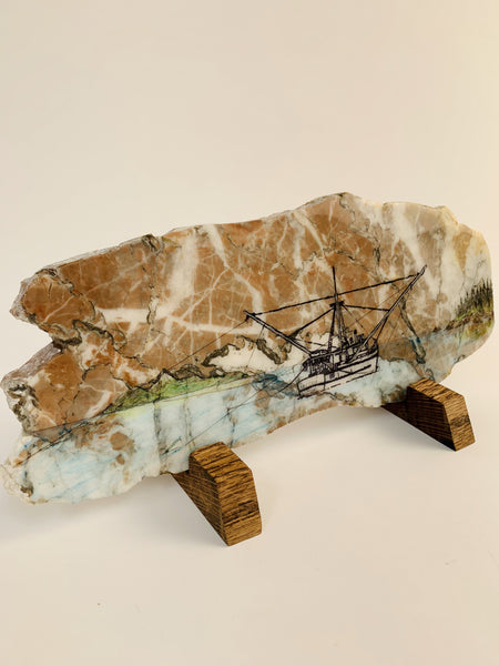 TROLLER ORIGINAL PAINTING ON MARBLE