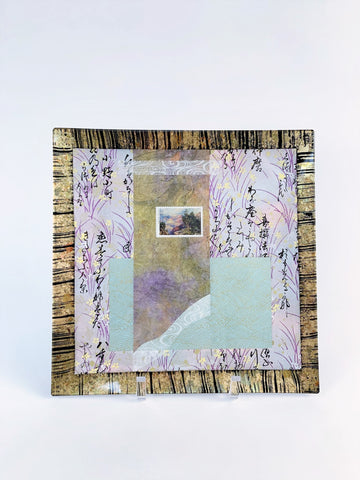 PURPLE, MINT, AND GOLD WITH GRAND CANYON STAMP 10" SQUARE PLATE