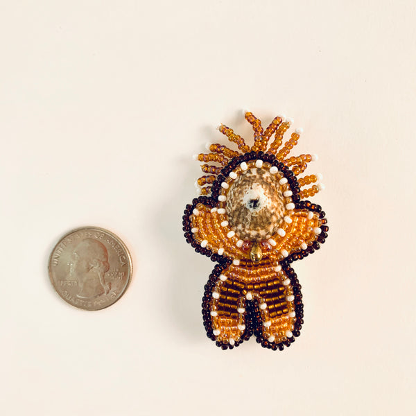 BEADED DANCER PIN