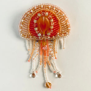 BEADED JELLYFISH PIN