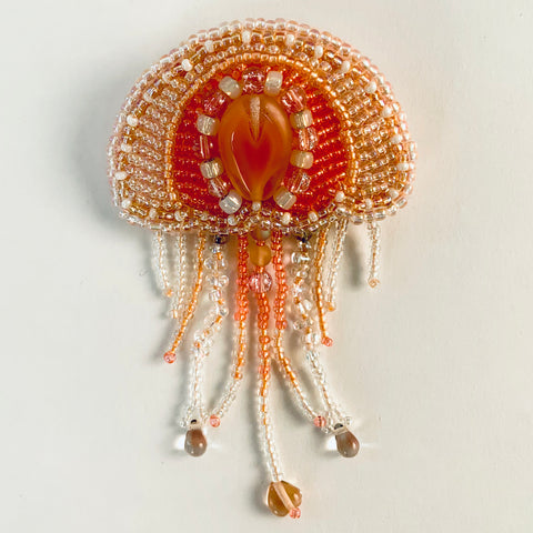BEADED JELLYFISH PIN