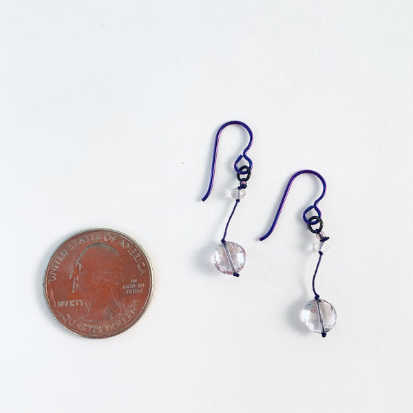 PINK FACETED AMETHYST EARRINGS