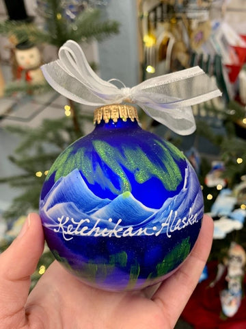 NORTHERN LIGHTS WITH KETCHIKAN ORNAMENT
