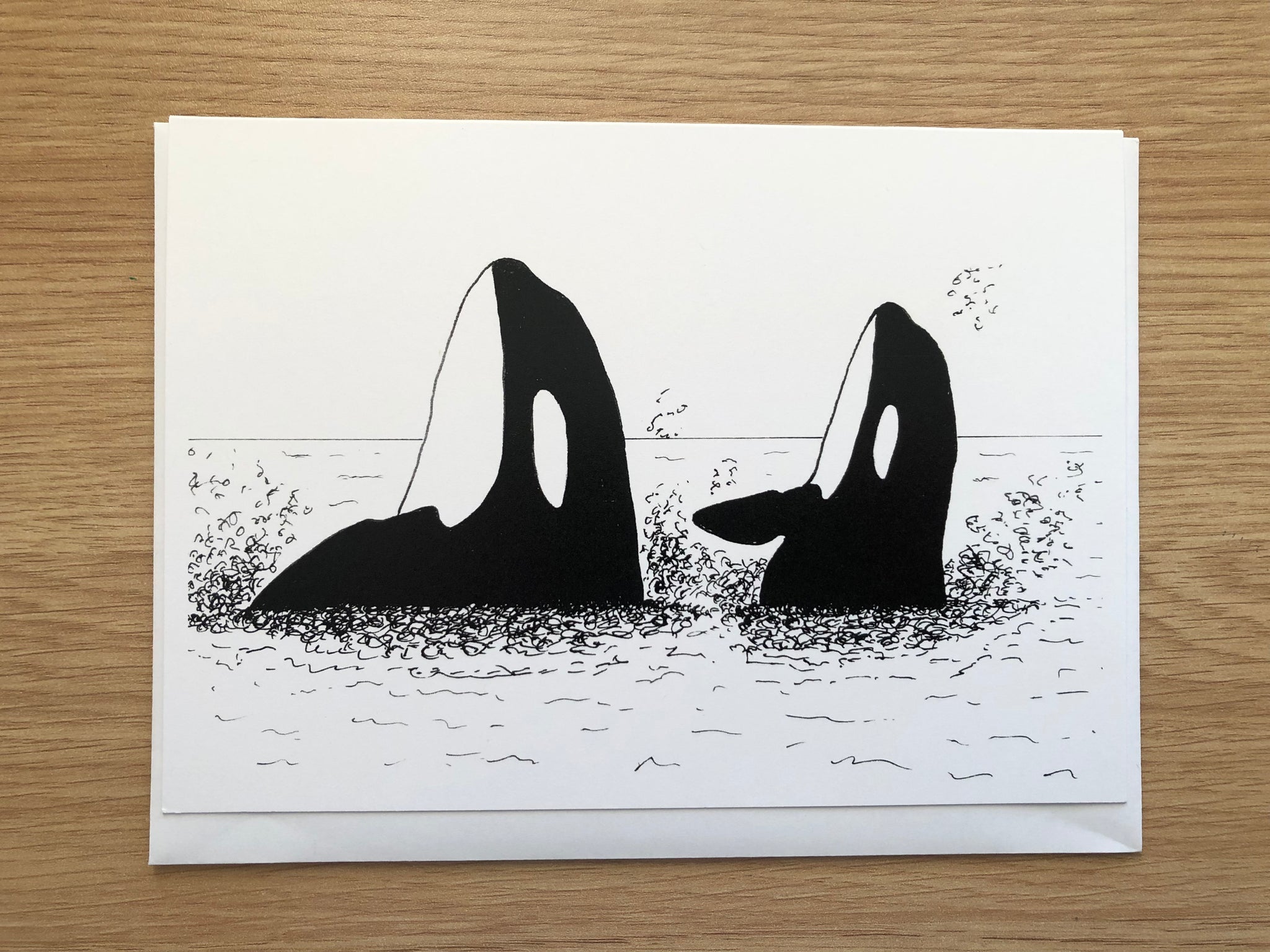 ORCAS SPYHOPPING ART CARD