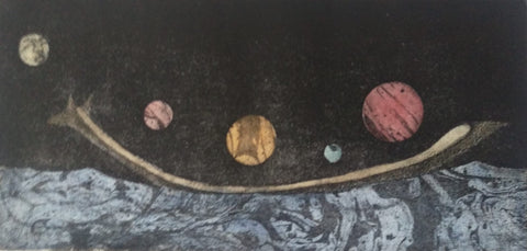 NIGHT SKY CANOE ETCHING
