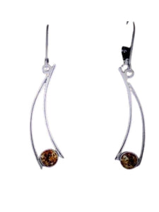 CITRINE CURVED EARRING
