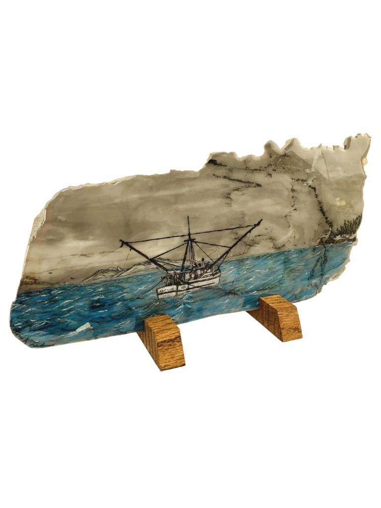 TROLLER ORIGINAL PAINTING ON MARBLE