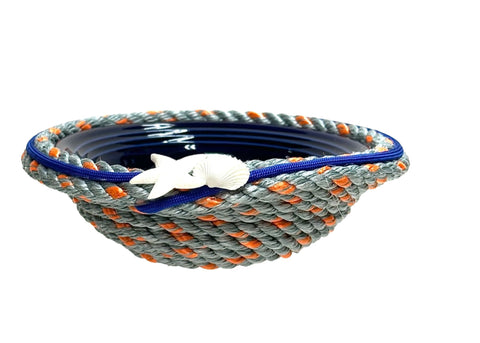5" LONGLINE DISH WITH STARFISH AND SEASHELL