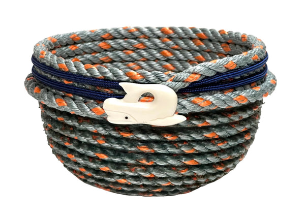 5" LONGLINE BASKET W LID BONE WHALE