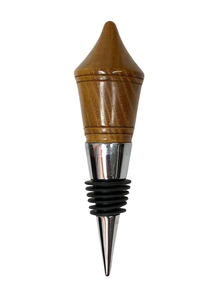 WOOD DECORATIVE FINIAL BOTTLE STOPPER