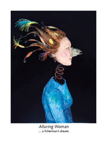 ALLURING WOMAN ART CARD