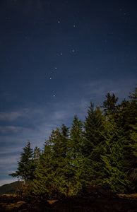 DIPPER ABOVE TREES PHOTO ON METAL 12X18