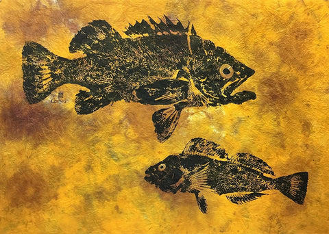 ROCKFISH & KELP GREENLING ORIGINAL GYOTAKU