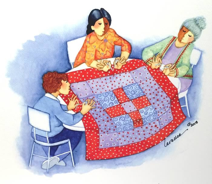 Tying a Quilt