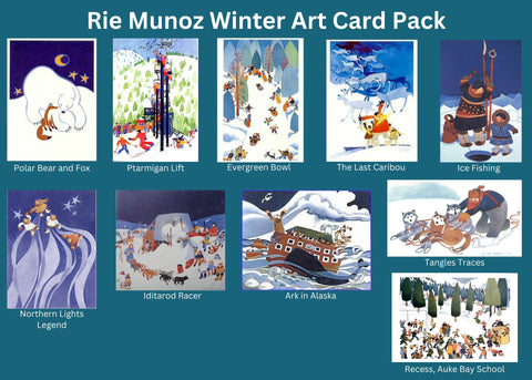 WINTER ART CARD 10 PACK RIE MUNOZ