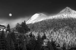 MOONRISE OVER KETCHIKAN 18X12 PHOTO ON METAL