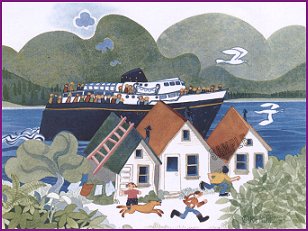 FERRY ARRIVING AT TENAKEE 164/1250