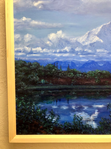 DENALI AND POND FRAMED ORIGINAL OIL