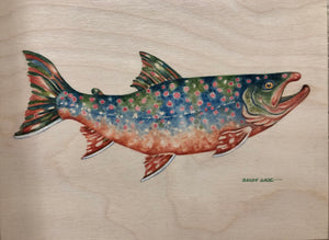 DOLLY VARDEN ORIGINAL ON WOOD