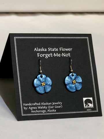 FORGET ME NOT LARGE DANGLE EARRING