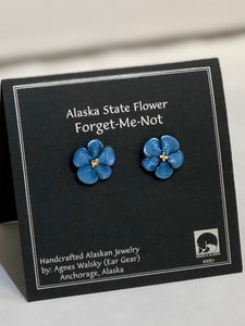 FORGET ME NOT LARGE POST EARRINGS