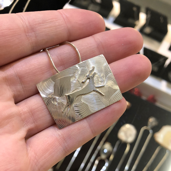 DEER AND WAVES NECKLACE