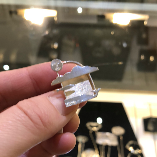 WHALE SUN FISH TIE TACK PIN