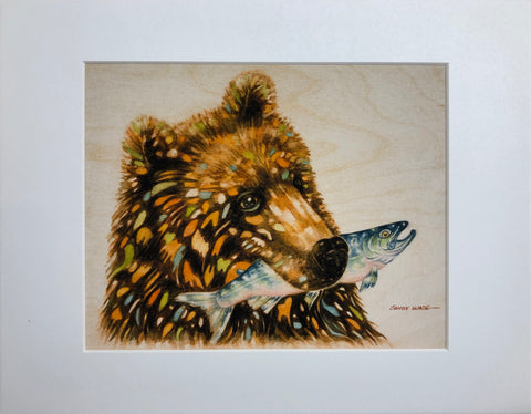 BEAR WITH SALMON