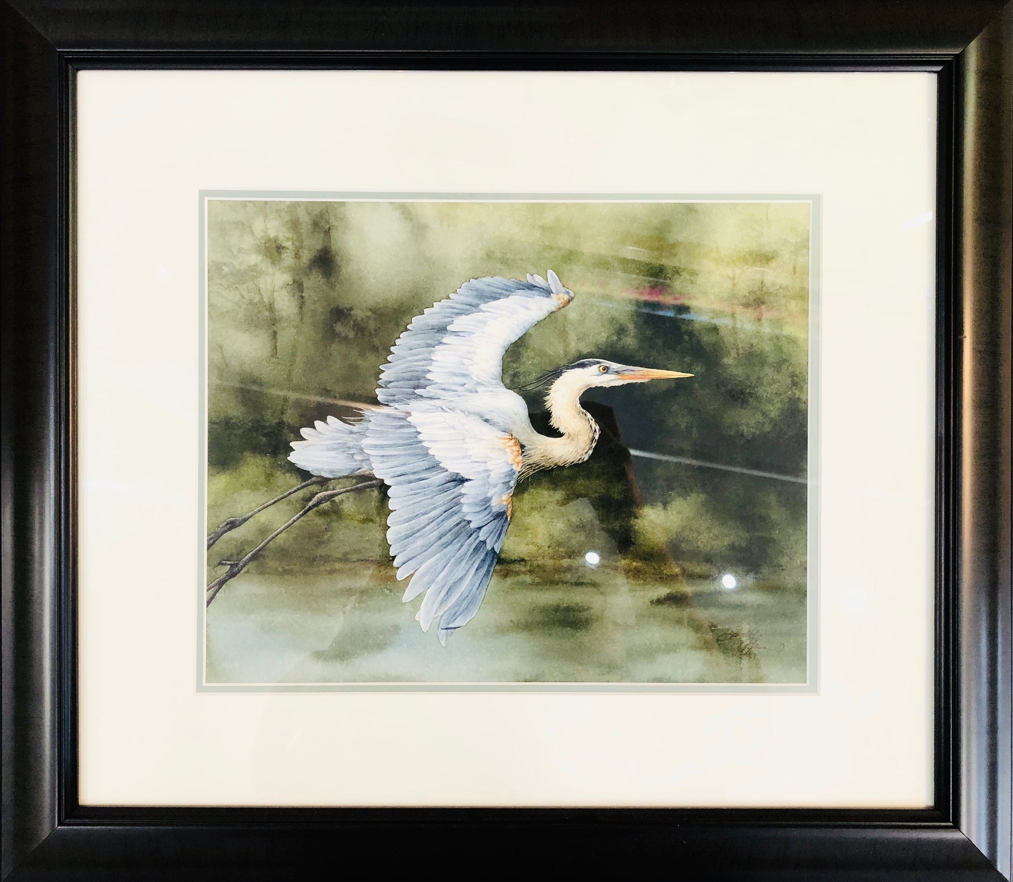 HERON FLIGHTS ORIGINAL WATERCOLOR