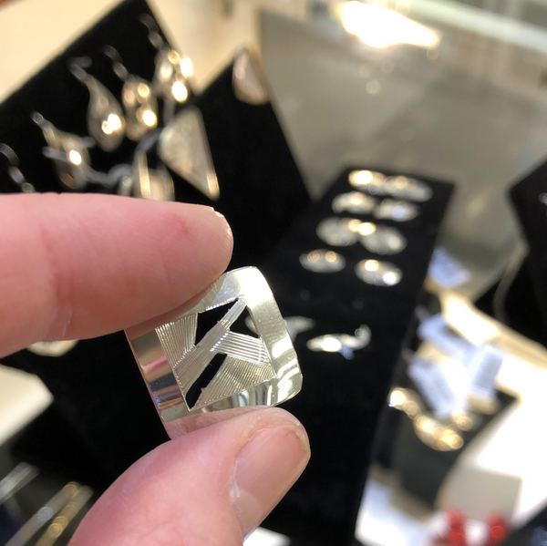 SQUARE CUT OUT POST EARRINGS