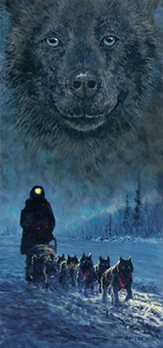 ONE WITH THE NIGHT - 2015 IDITAROD PRINT