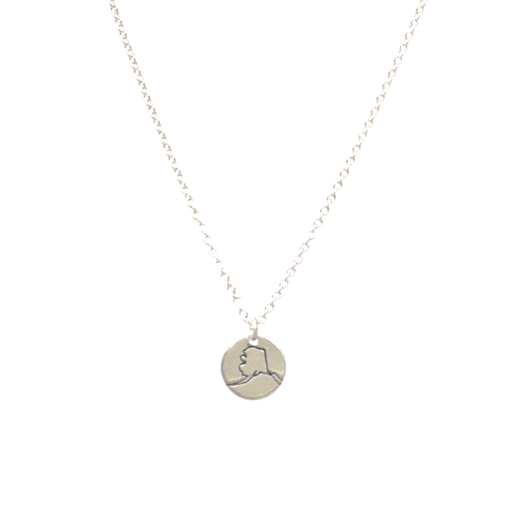 SILVER LITTLE ALASKA PENDANT 18" CHAIN