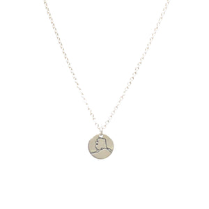 SILVER LITTLE ALASKA PENDANT 18" CHAIN