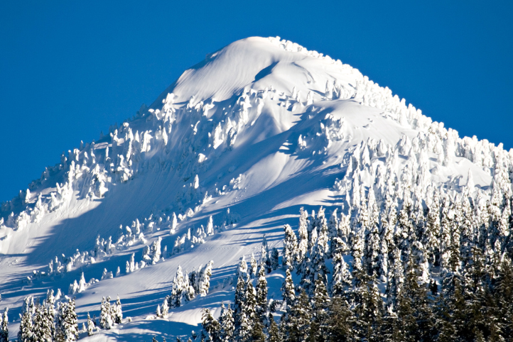 SNOWY DEER MOUNTAIN MATTED PHOTO 12X16