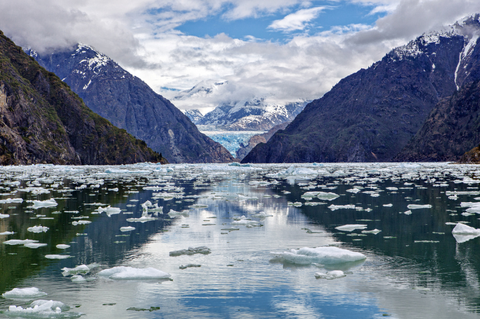 SOUTH SAWYER GLACIER PHOTO ON METAL 12X18