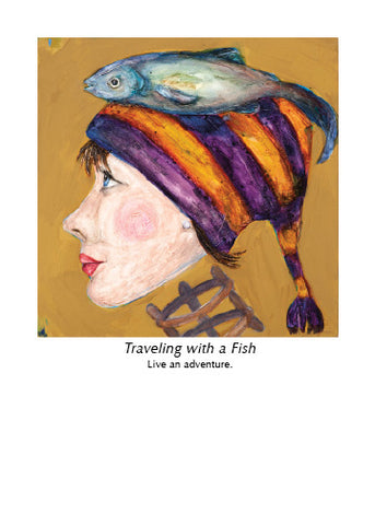 TRAVELING WITH A FISH ART CARD